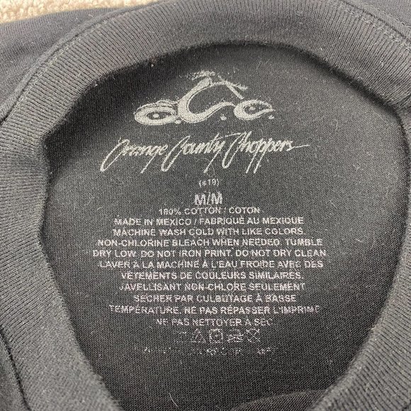 Orange County Choppers OCC Shirt Men Medium M Black Biker Motorcycle Lightweight - Picture 3 of 6